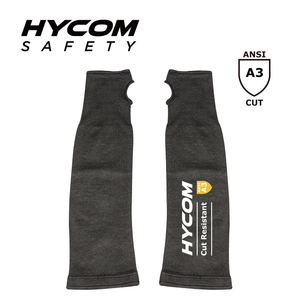 HYCOM Manga de cubierta de brazo resistente a cortes de nivel 3 con ranura para el pulgar para seguridad en el trabajo