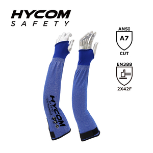 HYCOM Mangas para brazos resistentes a cortes ANSI 7 de 18G con orificios para el pulgar Mangas de trabajo anticorte