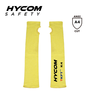HYCOM Manga resistente al calor contra cortes de nivel D Mangas de seguridad para el trabajo con ranura para el pulgar