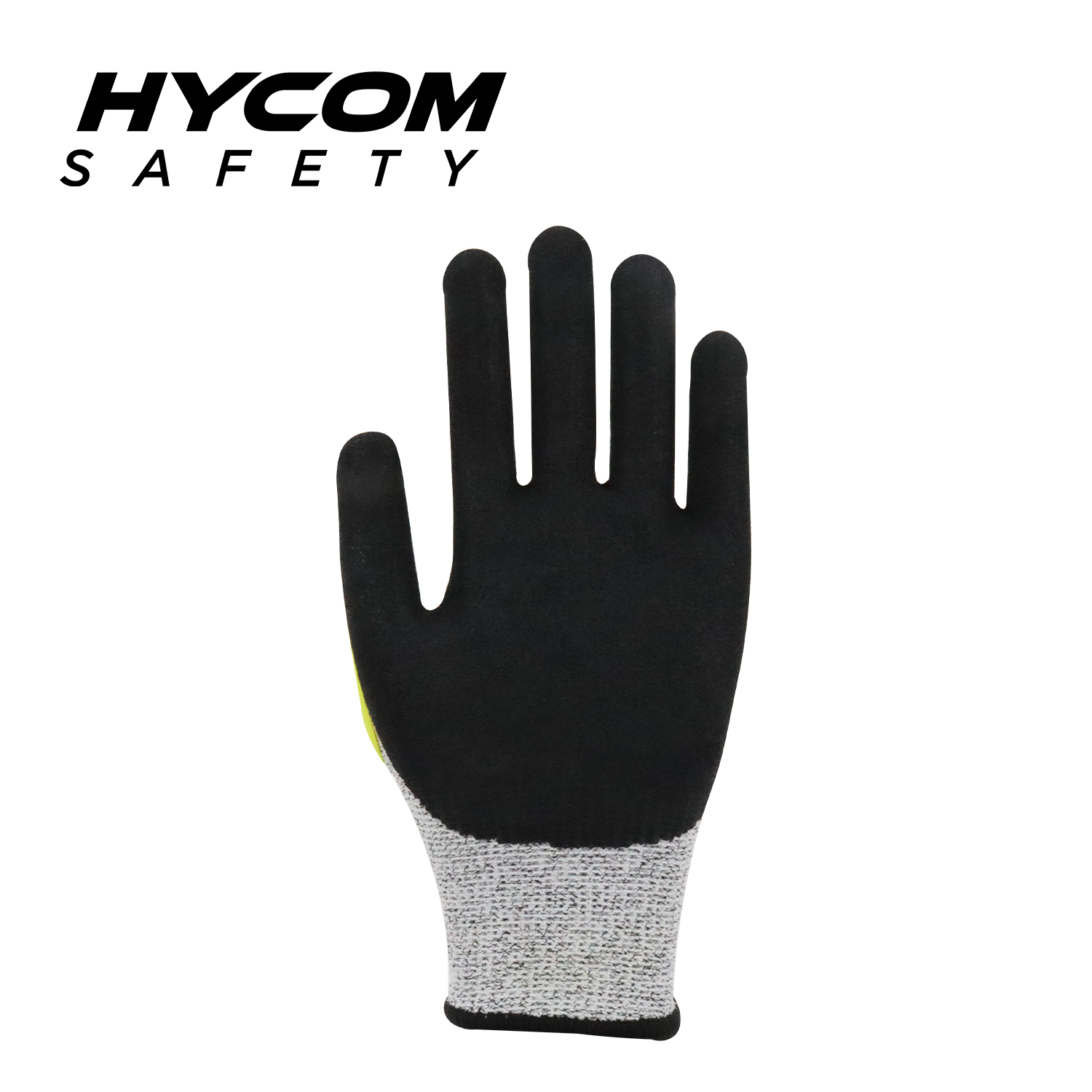 HYCOM Guantes anti-impacto ANSI 3 resistentes a cortes TPR anti-impacto Recubiertos con guantes de trabajo de nitrilo arenoso