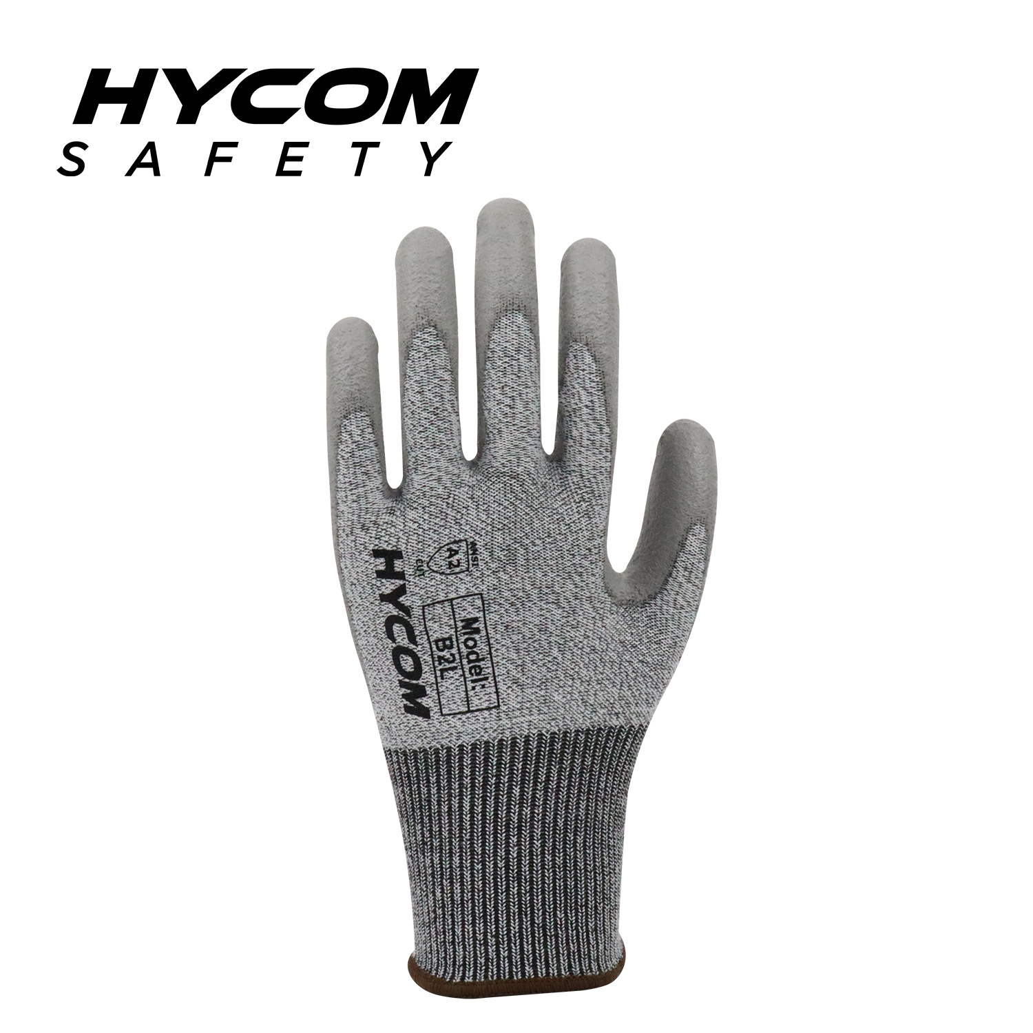 HYCOM Guante resistente a cortes Breath-cut13G ANSI 2 con revestimiento de poliuretano en la palma Guantes de trabajo PPE con sensación más suave en las manos