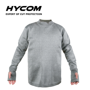 HYCOM ANSI 5 Ropa de suéter resistente a los cortes con piqué transpirable y ropa de PPE con orificio para el pulgar