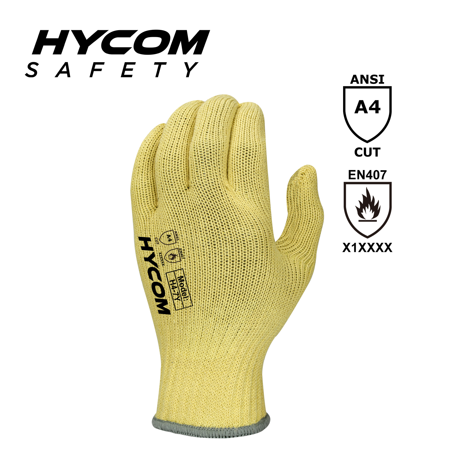 HYCOM 7G ANSI 4 Guante resistente al calor Guante de aramida de corte alto