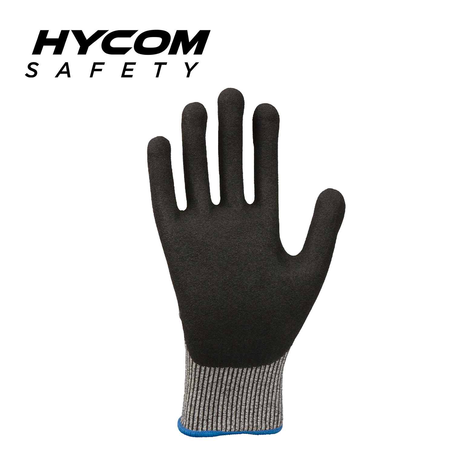 HYCOM Guantes resistentes a cortes ANSI 4 resistentes a cortes con revestimiento de nitrilo arenoso y guantes de trabajo TPR