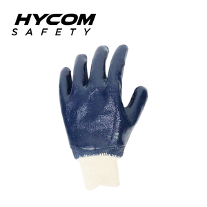 HYCOM Guante de algodón con revestimiento de nitrilo Guante de trabajo resistente a la abrasión