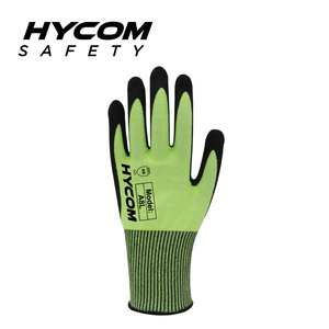 HYCOM 13G ANSI 8 Guantes resistentes a cortes con recubrimiento de nitrilo en la palma Guantes de PPE de alto grado de corte para la industria
